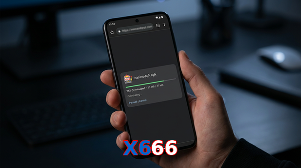 Main screen of X666 apk page for PK players
